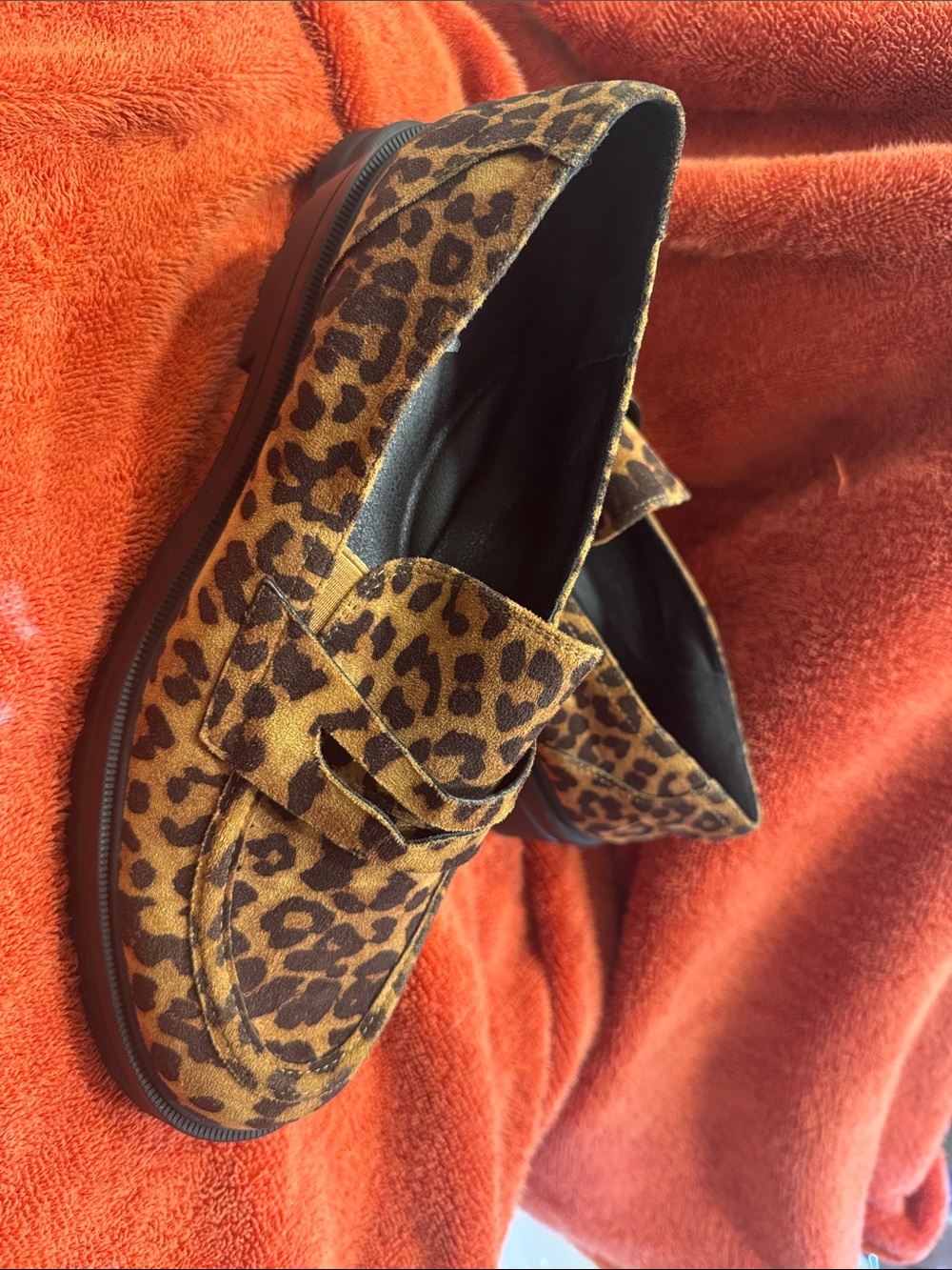 MIA Black Sole Leopard-Trim Shoes